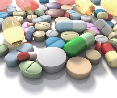 různé tablety a léky