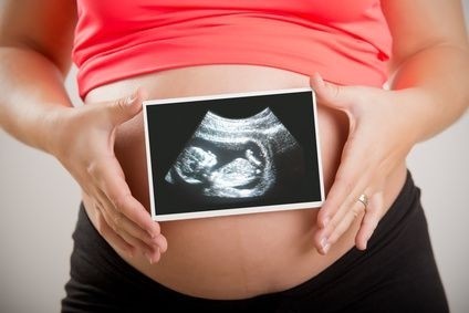 tehotná, fotografie, ultrazvuk