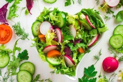 salat, zelenina, zdrava, strava
