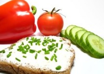 Mléko,tvaroh,pažitka,zelenina,rajče,paprika,dieta,okurka