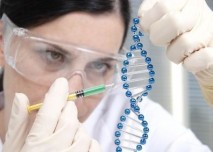 Žena,výzkum,věda,injekce,gen